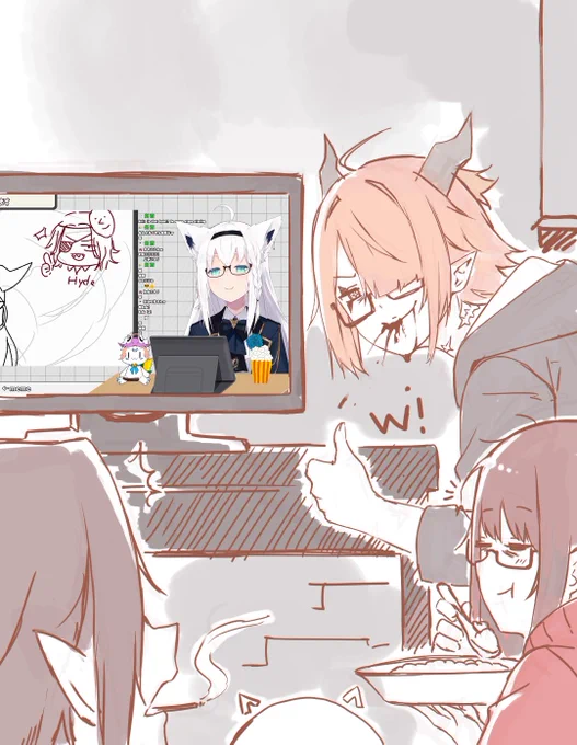 meanwhile in the lobby... 