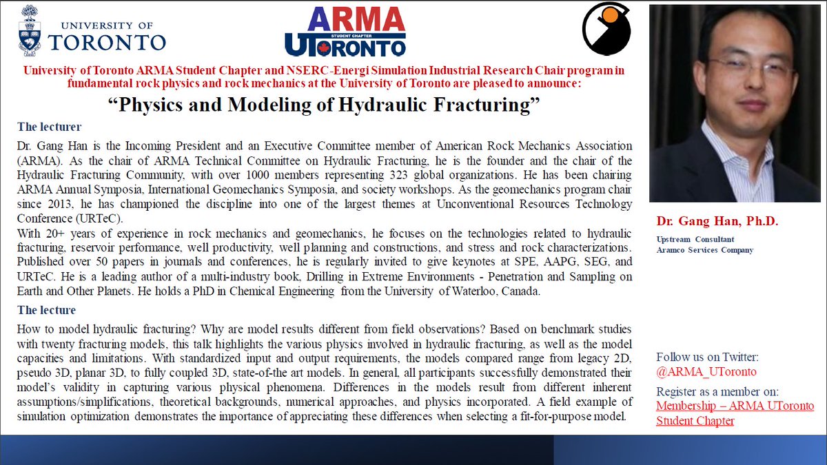 The details for our upcoming ARMA UToronto online lecture by Dr. Gang Han. Date: July 8th, 12 pm EDT. Register here to attend the talk (Limited space available): eventbrite.ca/e/physics-and-…