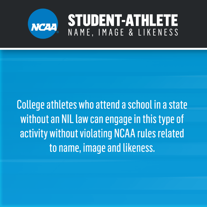 NCAA's tweet photo. All three NCAA divisions adopt interim name, image and likeness policy:
