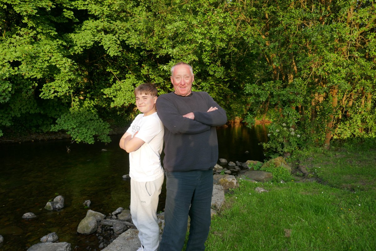 TheLengthsman's tweet image. #Grandpa &amp;amp; #Grandson by the River Crake tonight in #SparkBridge