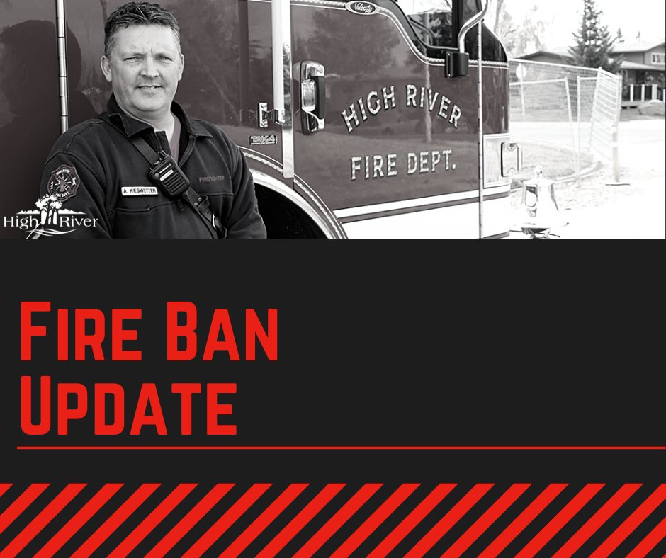 Effective June 30, 2021, the Town of High River has issued a Fire Ban within the corporate limits. The ban will be in place until fire hazard conditions improve.

For more information on the current fire ban restrictions, visit us here: bit.ly/3h6Ljdp