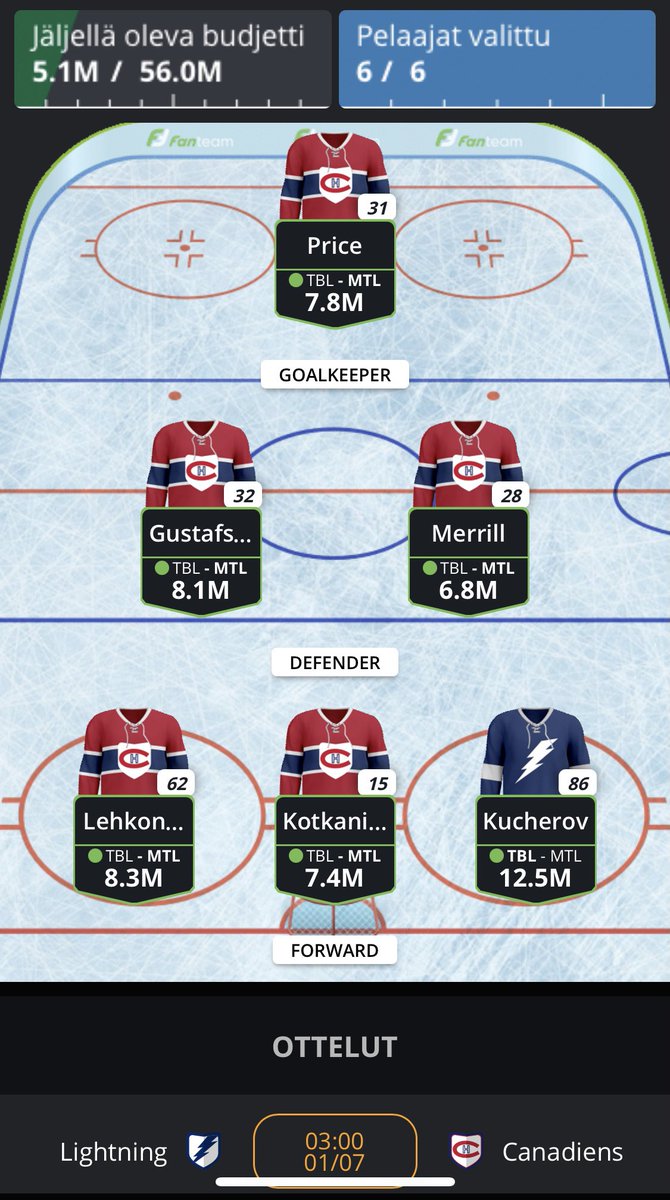 Beat VALA Freeroll, 100€ prizepool

Valitse yön NHL-finaaliin oma ketjusi ja biittaa <a href="/Valavuori/">Aleksi Valavuori</a> 👊. Tosta mukaan ja kuvassa Valan ketjuvalinta. 

Salasana: pauna 

fanteam.com/fantasy/dashbo…

#nhlfi