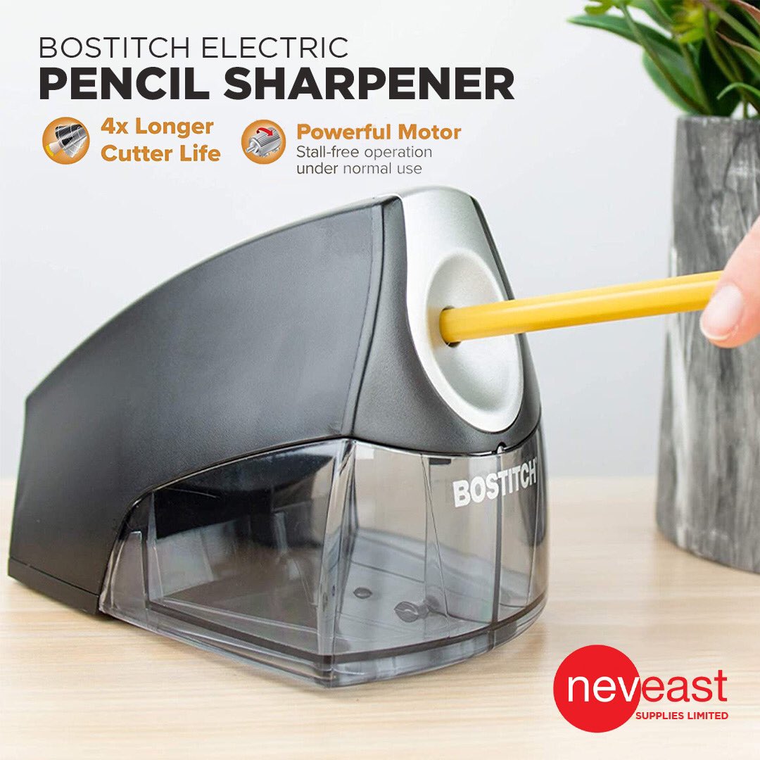 neveast's tweet photo. This electric pencil sharpener is safe for educational use and ideal for sharpening graphite pencils. 
☑️High quality assurance
☑️Big Storage Capacity
#neveast #stationerysupplies #pencilsharpener #bostitch #classroom #workfromhome https://t.co/8IhrZdFfSw