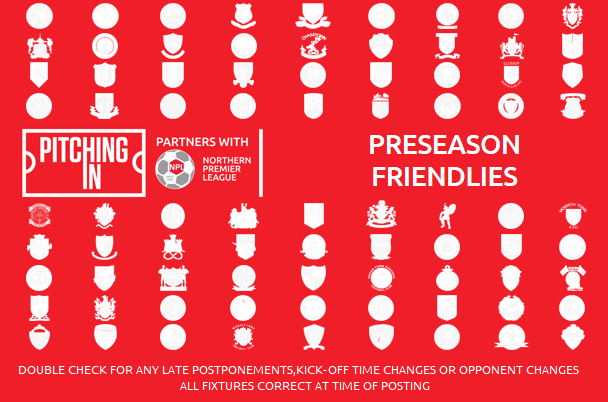 PRESEASON FRIENDLIES
<a href="/PitchingIn_/">Pitching In</a>
(Check for changes and entry requirements)
<a href="/AFCMansfield/">AFC Mansfield</a> v <a href="/sheffieldfc/">Sheffield Football Club</a> 
<a href="/AlbionSportsAFC/">Albion Sports A F C</a> v <a href="/AFCAmmers/">Yorkshire Ammers FC</a> 
@fcblackstones 1PM <a href="/StamfordAFC1896/">Stamford AFC</a> 
<a href="/BadgersUcl/">Bugbrooke St. Michaels FC</a> v <a href="/corbytownfc/">Corby Town FC</a> 
<a href="/CheadleTownFC/">Cheadle Town FC</a> v <a href="/1874Northwich/">1874 Northwich</a> 
<a href="/CleeTownFC/">Cleethorpes Town FC</a> v <a href="/IrlamFC/">IRLAM FC (Manchester FA Premier Cup Winners 2025)</a>