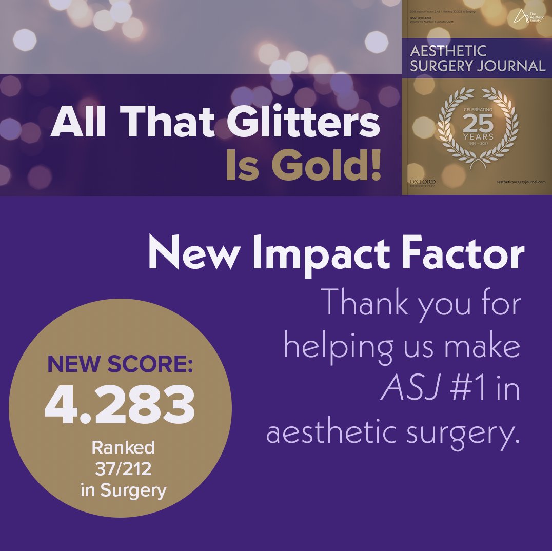 Aesthetic Surgery Journal/ASJ Open Forum (@asjrnl) on Twitter photo Thanks to our authors, reviewers, editors, friends: It's another #ImpactFactor increase! We are 😇 blessed. Please join us as we celebrate 4.283 & 25 years of Aesthetic Surgery Journal! <a href="/NahaiDr/">Dr Nahai</a> <a href="/drkenkel/">Jeffrey Kenkel, MD</a> <a href="/TheAestheticSoc/">The Aesthetic Society</a> <a href="/DrGrantStevens/">Grant Stevens, MD</a> <a href="/drroykim/">Roy Kim 🇺🇸</a> @dramakaplastics <a href="/draustin_prs/">Ryan Austin</a> Thanks to our authors, reviewers, editors, friends: It's another #ImpactFactor increase! We are 😇 blessed. Please join us as we celebrate 4.283 & 25 years of Aesthetic Surgery Journal! <a href="/NahaiDr/">Dr Nahai</a> <a href="/drkenkel/">Jeffrey Kenkel, MD</a> <a href="/TheAestheticSoc/">The Aesthetic Society</a> <a href="/DrGrantStevens/">Grant Stevens, MD</a> <a href="/drroykim/">Roy Kim 🇺🇸</a> @dramakaplastics <a href="/draustin_prs/">Ryan Austin</a>