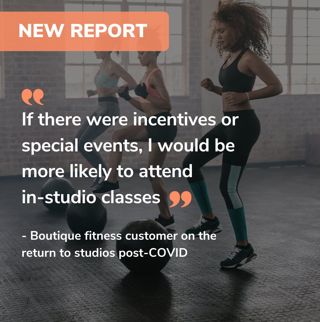 Our latest report 'Approaching a new normal' includes notable quotes from boutique fitness customers about how their habits have changed and how they think the return to studios will look post-COVID-19👋
Read our report on the boutique fitness community: hubs.ly/H0Rmk1F0
