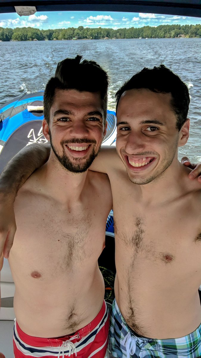 DrewBonasera's tweet photo. Since it's infosec bikini day apparently and I never tweet, here is @nbd33 and I at his bachelor party living our best boat life. Come visit soon ❤️❤️❤️
#bodypositivitymovement #infosecbikini https://t.co/l5Bo09tAkb