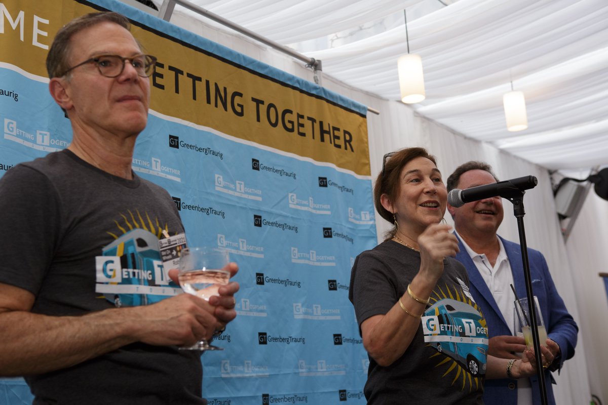 GT_Law's tweet photo. The last stop on the second leg of GT's #GettingTogetherTour tour was in New York City! Our NY & Westchester County office attorneys and staff celebrated with a fun night out. This tour stop supported the @FoodBank4NYC & @FeedWestchester. #GreenbergTouring https://t.co/UkEGNGGFTG