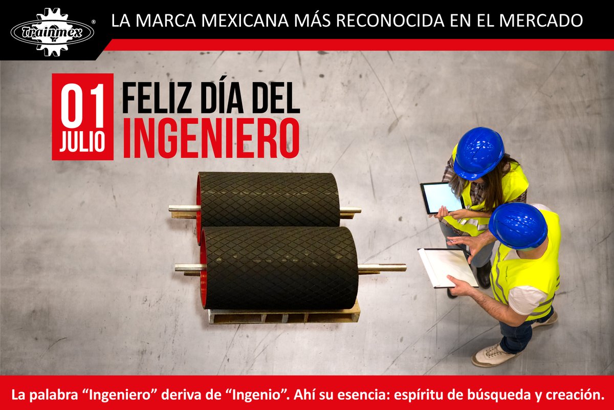 TrainmexMX's tweet photo. “Un ingeniero es el que ayuda a dar forma y solución a nuevas propuestas” 👷🏽
#Trainmex felicita a todos nuestros ingenieros en su día 👌🏽
#DíaDelIngeniero #SomosTrainmex https://t.co/ofu18ZXksK