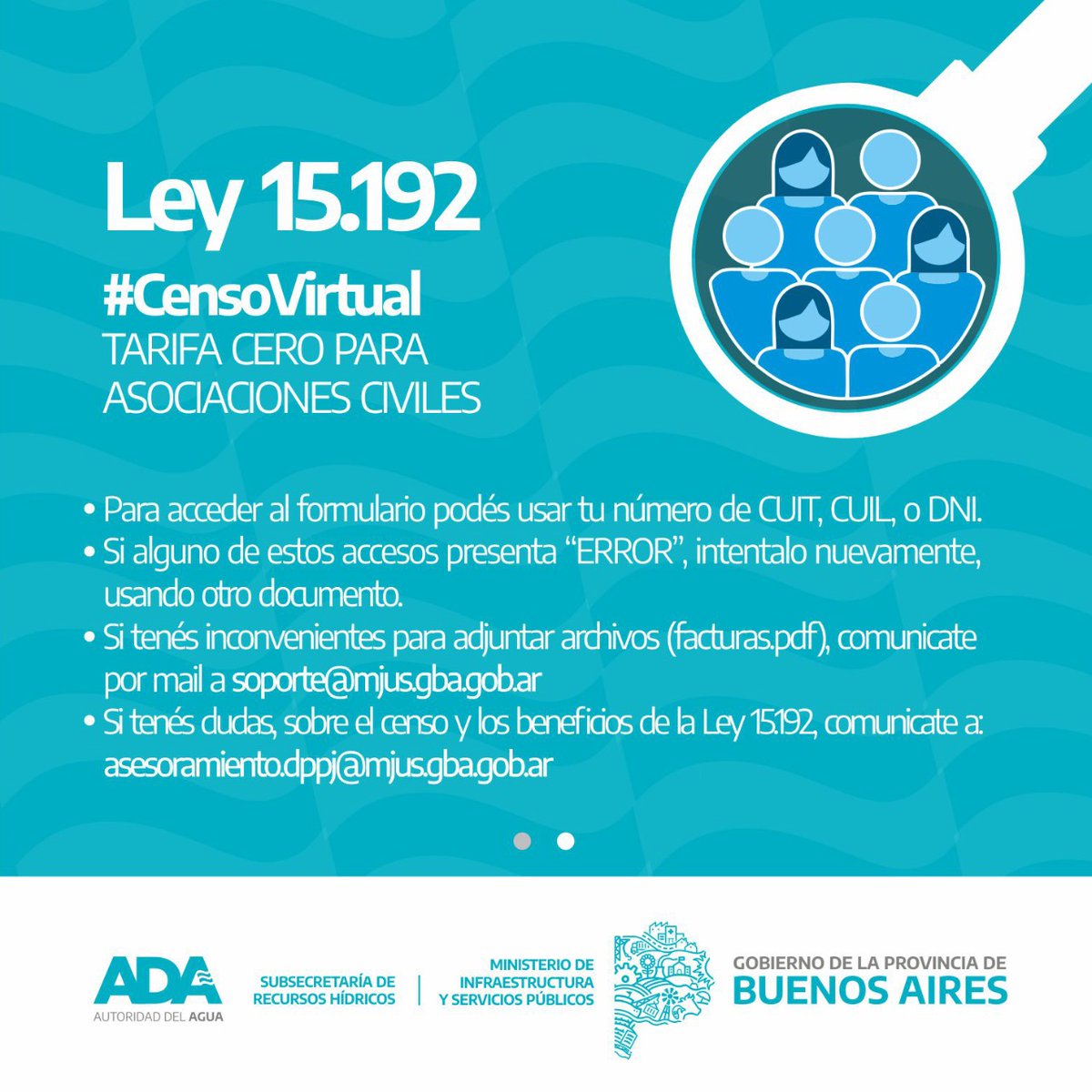 ada_pba's tweet photo. Hay 8.000 Asociaciones Civiles Declaradas de Interés Público que están en condiciones de recibir el beneficio de #TarifaCero durante la emergencia sanitaria. Y hay otras 8.000 que debemos buscar mediante el #CensoVirtual para que puedan acceder.
👉🏾https://t.co/W3fkcOcGVI https://t.co/Q4bAn3zlMo