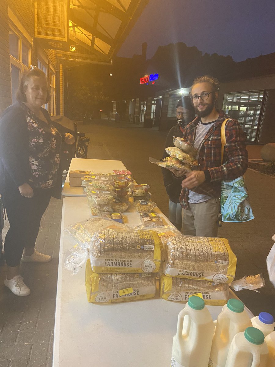 Huge thank you to <a href="/Nicky72R/">NickyR72</a> for holding the Tuesday food sharing evenings from <a href="/marksandspencer/">M&S</a> . Huge respect to you and. Charley for your countless support and volunteering .