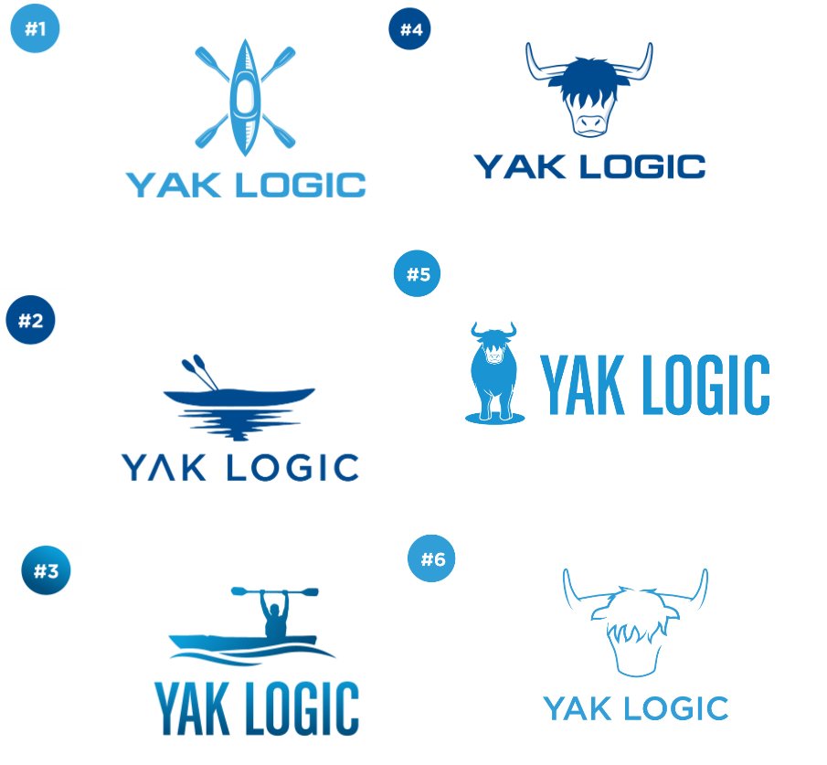 YakLogic's tweet image. Big news everybody; we&apos;re doing a logo refresh. Let us know your favorite - honest feedback is welcome - be savage.
