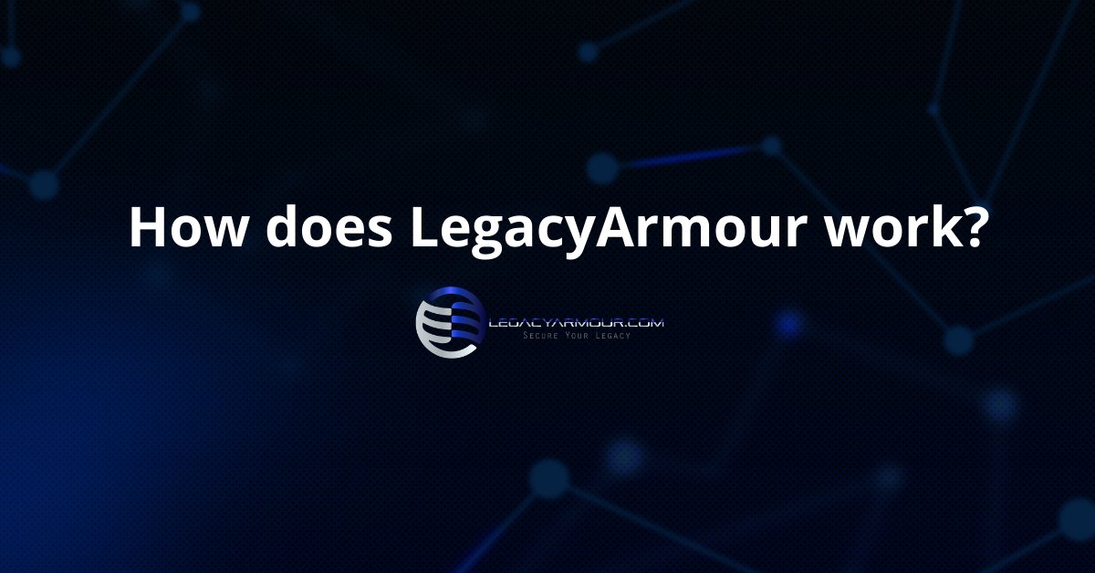 Legacyarmour's tweet photo. Where can your clients safely store sensitive information that they want people to know about after their gone? That’s where #LegacyArmour comes in! Here’s how it works 👉 https://t.co/4Q4rXPXLaU

#wills #legacy #financialplanning https://t.co/PwoDeX1164