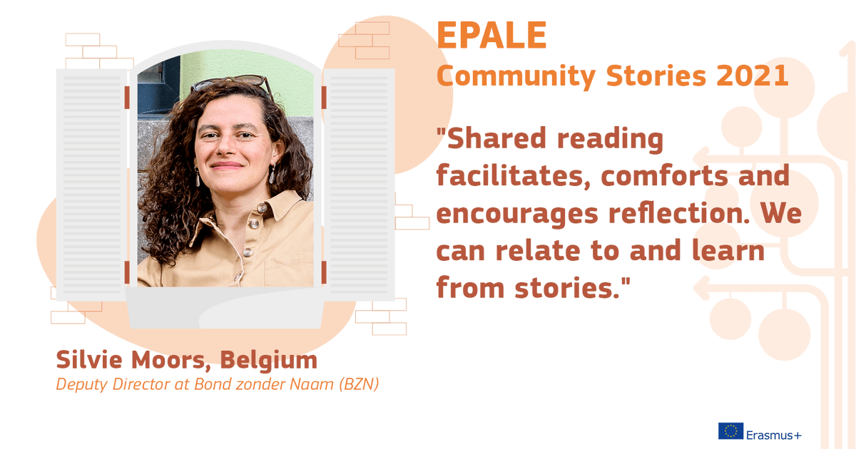🇪🇺 🇧🇪 @silviemoors from <a href="/bondzondernaam/">Bond zonder Naam</a> talks about Samen Lezen (Shared Reading), a project that brings people together around literature.

✅ Read her story 👉 bit.ly/3x9zmJu

✅ Share yours ➡️ bit.ly/2RswqaY

#Socialinclusion #AdultEducation #AdultLearning