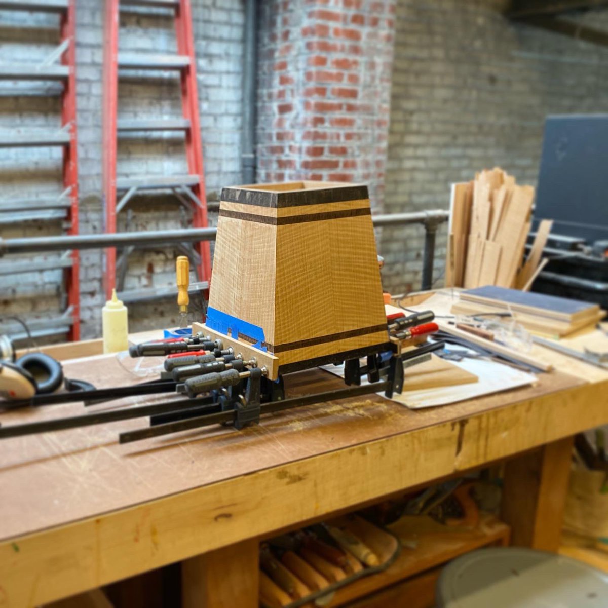 Working on this fancy trash can…