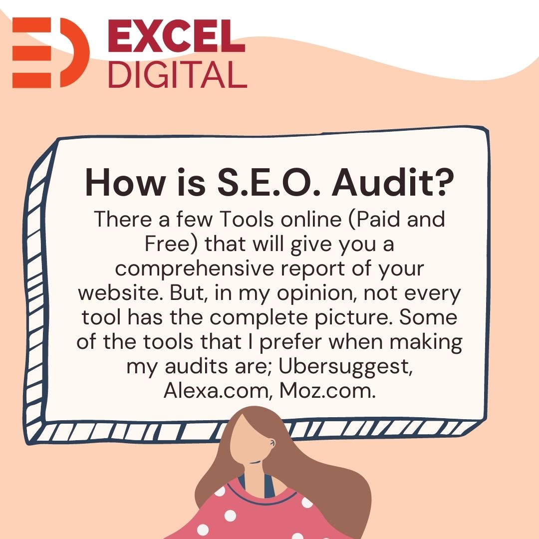 digital_excel's tweet photo. Ever heard of the term S.E.O. Audit? Raise-Your-Hands if you did 🙋‍♂️🙋‍♀️!!! Well, here is a short guide explaining what it is and why is it important. 

#exceldigital #WhatWhyHow #seoaudits #ubersuggest #alexacom #mozseotools #freeseosudits #DataDrivenBusiness #2021seo #seotips2021 https://t.co/TIFiAvvmks