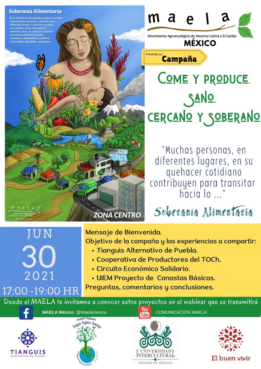 nuhusehe1's tweet photo. Campaña por la SOBERANÍA ALIMENTARIA de MAELA- MÉXICO. 
“Come y produce, sano, cercano y soberano”  https://t.co/1Y2YI8dCdd

Facebook: MAELA México @Maelamexico Los esperamos!! https://t.co/n430DWy7xx