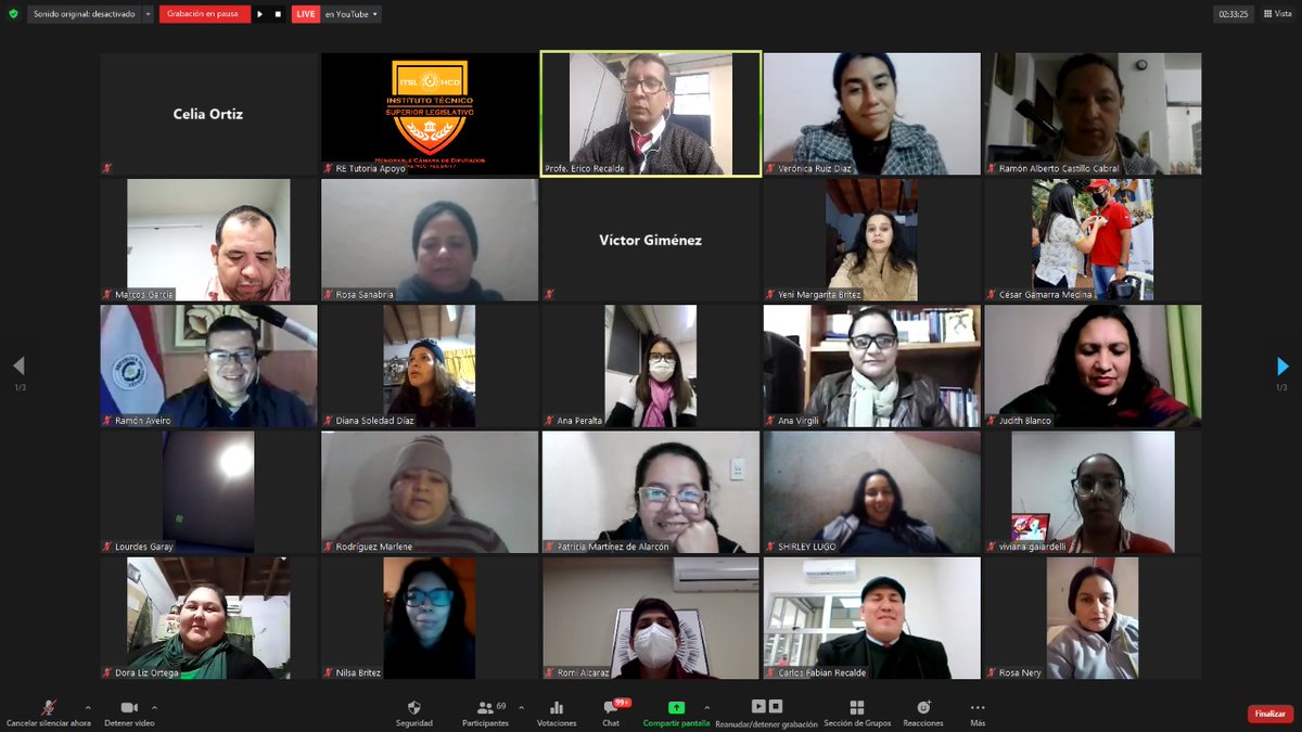 itslhcdparaguay's tweet photo. #Clase_10 del Curso de Virtual de "#Habilidades_de_Gestión", a cargo de la Prof. Lic. #Olga_Ovelar y el Prof. Lic. #Erico_Recalde. Desarrollado los días jueves y el último martes de cada mes, de 17 a 19 horas. Organizado por: @Sinafocal, con apoyo del @itslhcdparaguay. 👩💻📚👨💻🇵🇾 https://t.co/I21Adlj3Fl