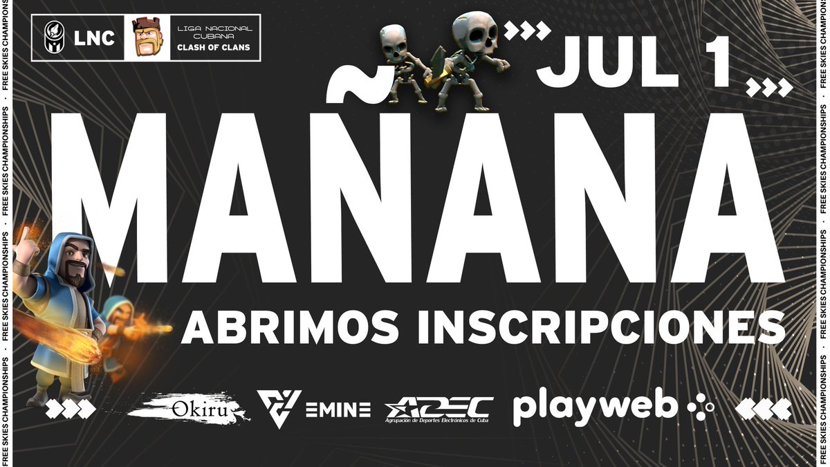 FSC (@fsc_gg) on Twitter photo 🛑 | Atento <a href="/ClashClans_Cuba/">Clash of Clans (Cuba🇨🇺)</a>
Activa la campanita para que mañana seas el primero en enterarte de todo 🤩
¡No te lo pierdas! 😎 🛑 | Atento <a href="/ClashClans_Cuba/">Clash of Clans (Cuba🇨🇺)</a>
Activa la campanita para que mañana seas el primero en enterarte de todo 🤩
¡No te lo pierdas! 😎