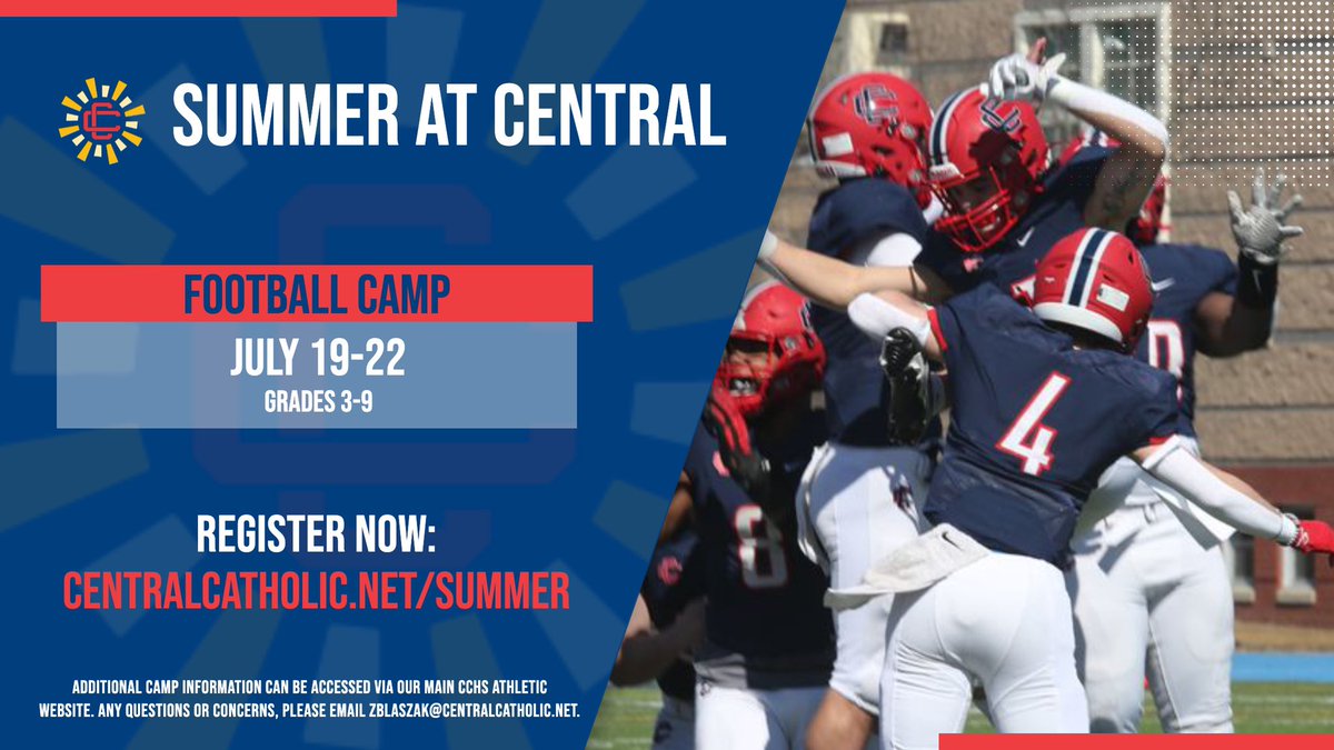 CCHS Football (@ccraider_fball) on Twitter photo Don’t forget and don’t miss out!!!
Spots are filling up fast and we’d love for you to join us this summer at Central. 
<a href="/CCRaider_sports/">CCHS Raiders</a> Don’t forget and don’t miss out!!!
Spots are filling up fast and we’d love for you to join us this summer at Central. 
<a href="/CCRaider_sports/">CCHS Raiders</a>