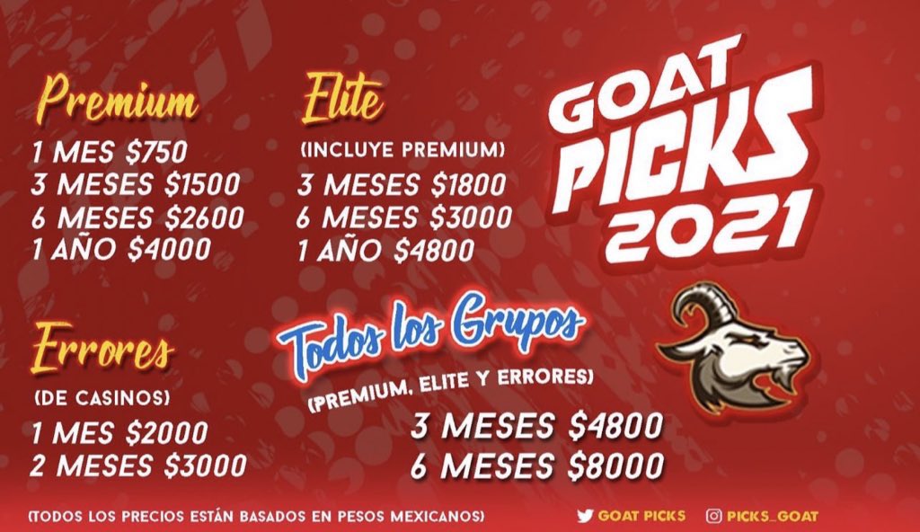 picks_goat's tweet photo. 30% todos los grupos para Julio

RT y MG para rifa de 2 lugares Elite https://t.co/nLQj1UJC78