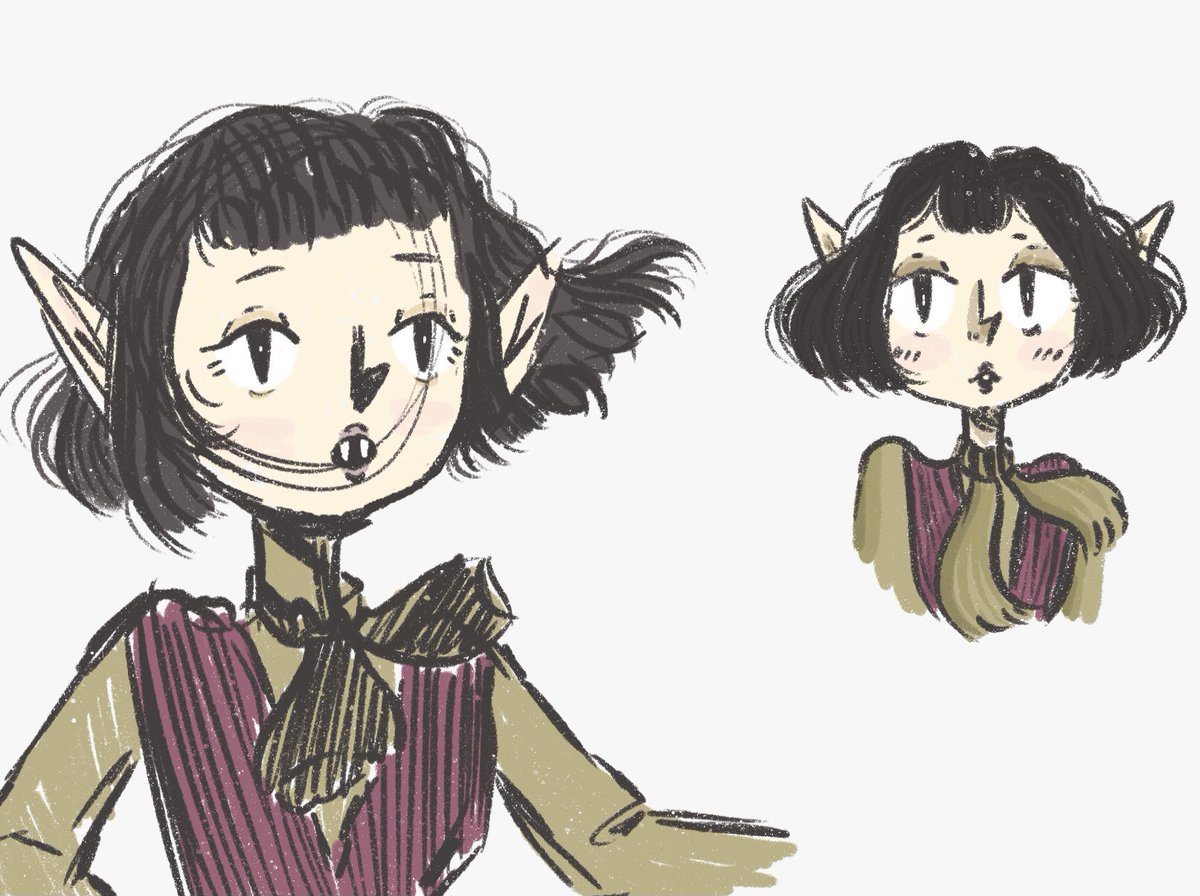 Drew some quick fanart of Hématite created by <a href="/vmaderna/">Victoria Maderna - find me on bsky/masto/IG</a> and <a href="/fpiatti/">𝖋𝖊𝖉𝖊𝖗𝖎𝖈𝖔 𝖕𝖎𝖆𝖙𝖙𝖎</a>!! I really loved volume 1 and I’m super excited to see where the story goes🦇💜