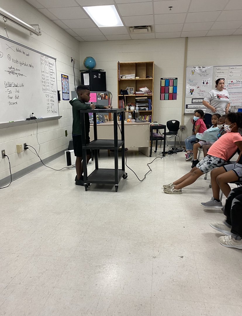 drtesiadwilson's tweet photo. Our 5th grade Promising Scholars created an individual writing piece that they worked on this summer! Today they were able to read their published work to our 1st graders! Our first graders LOVED it! ๐ฅฐ #developingreadersandwriters @WhitneyMJenkins @AlexGreen20152 @AlexGreenElem https://t.co/Rlel0rrQjI