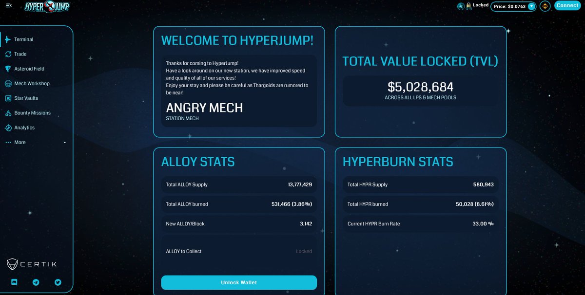 DeFi_Jedi's tweet image. The @HyperJumpBSC new UI is yummy🤤

Who's ready for the #BountyMissons 🕹👀

#DeFi #DeFiFarms #YieldFarming #bsc #ftm $ALLOY $ORI $HYPR $AURORA