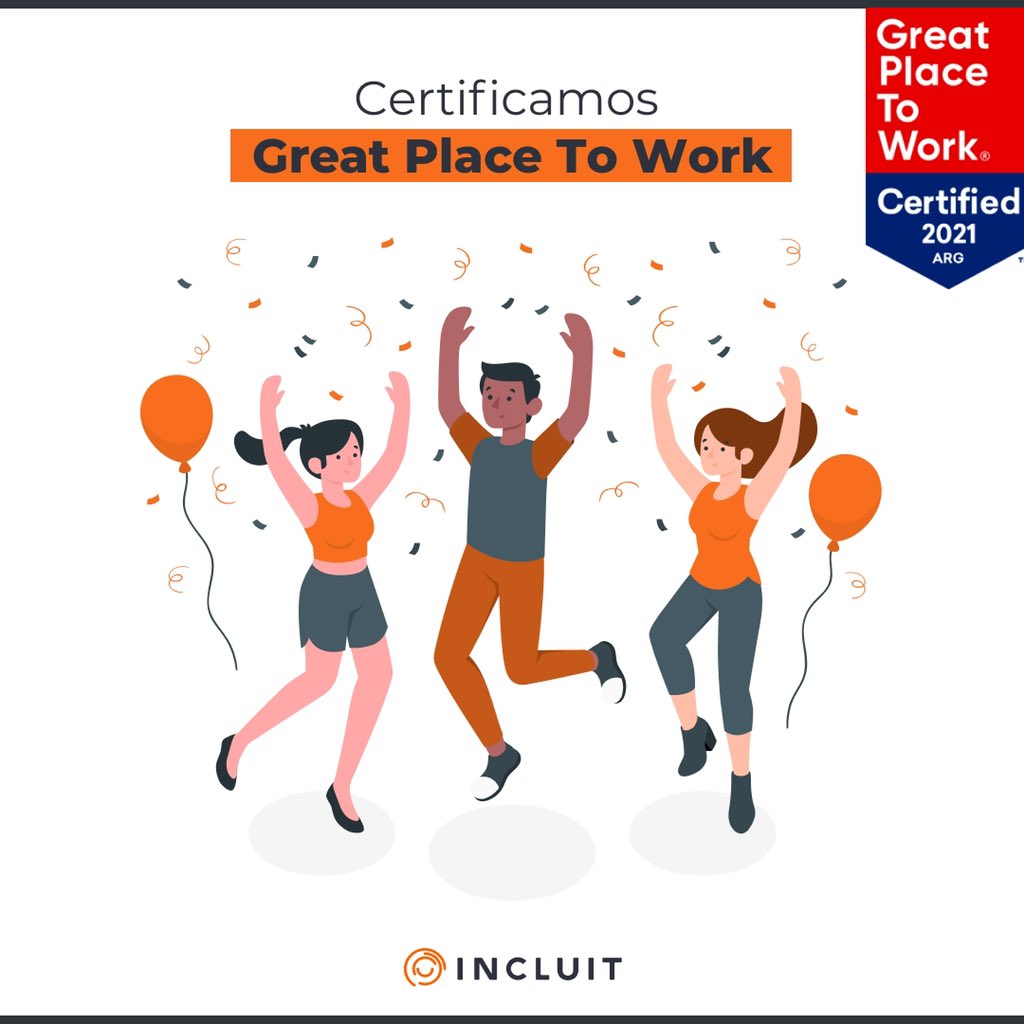 SuGarciaVA's tweet photo. Orgullosa de ser parte! #incluit #greatplacetowork @IncluIT @rafaelibanez @ybianciotti https://t.co/5Nch0Jq0uM