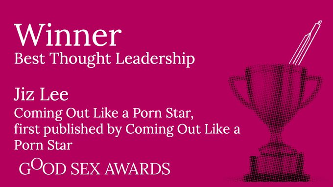 Wow! My introductory essay in "Coming Out Like a Porn Star" was just awarded "Best Thought Leadership"<a href="/tag/thegoodsexawards"class="tags"><span>#thegoodsexawards</span></a>