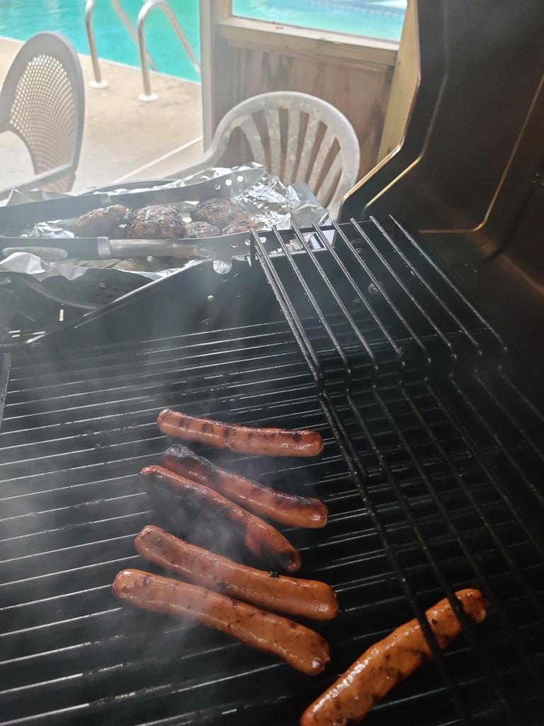 Infrared grillin' gourmet burgers this evening... when you want it fast and juicy!