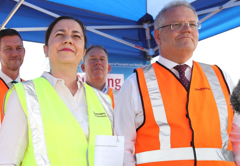 techAU's tweet photo. Imagine this: Scott Morrison and Annastacia Palaszczuk hold a joint press conference today, announce they've met, discussed the issue like adults and agree on the way forward to unite the country. #Auspol #COVID19Aus #HealthNotPolitics https://t.co/Jvhz7QtPe8