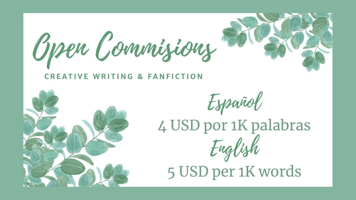 blacktanzanite's tweet photo. 💚 Open Writing Commisions 💚
Hi, I'm a bi venezuelan writer and the situation in my country is pushing me to do this. I can write original characters or certain fandoms. Just DM me and we can talk about what you want. #Commisions #Writing #WritingCommisions #Venezuela #BiPride https://t.co/EgOg3CDg1N