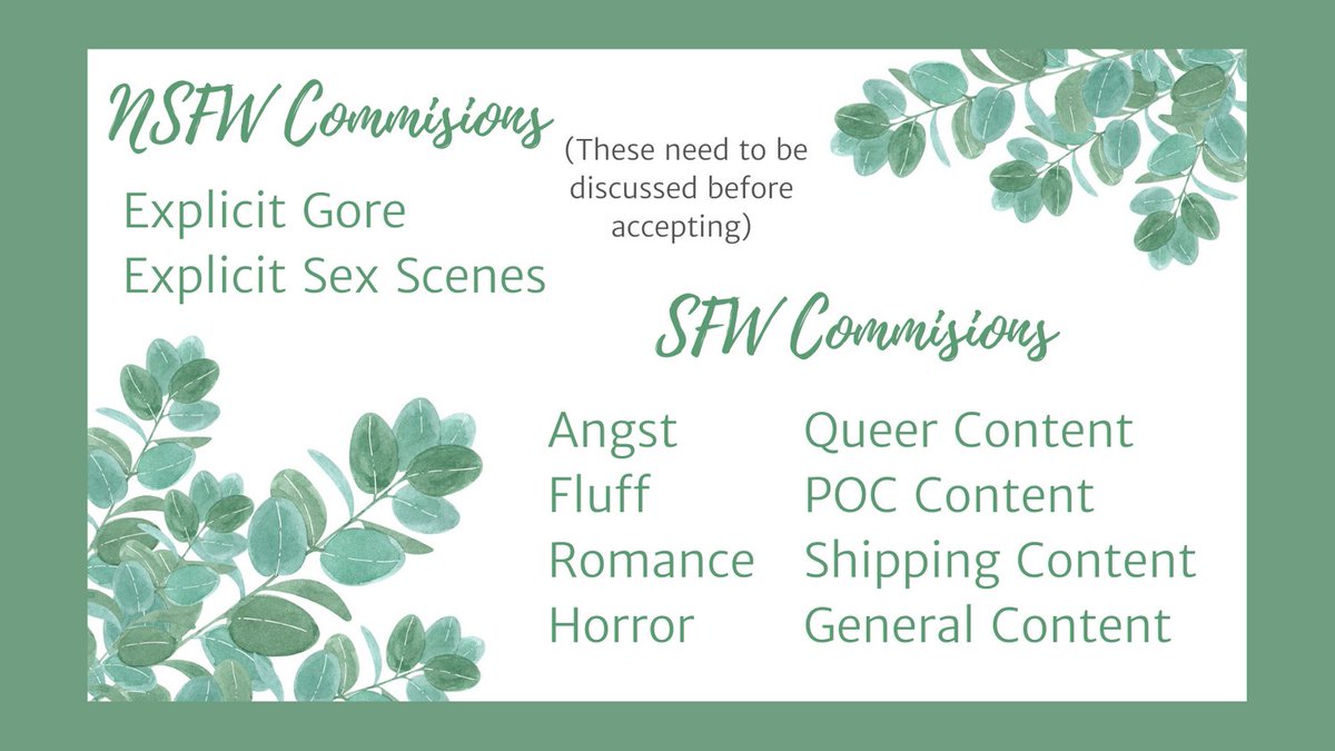 blacktanzanite's tweet photo. 💚 Open Writing Commisions 💚
Hi, I'm a bi venezuelan writer and the situation in my country is pushing me to do this. I can write original characters or certain fandoms. Just DM me and we can talk about what you want. #Commisions #Writing #WritingCommisions #Venezuela #BiPride https://t.co/EgOg3CDg1N