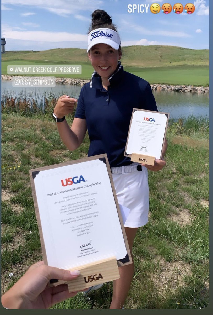 So this just happened! Shot -2 in qualifying for US Women’s Am in August. 😅 👊. NYC here we come 🍎