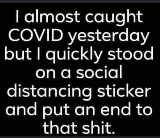 I had a close call with covid yesterday👇