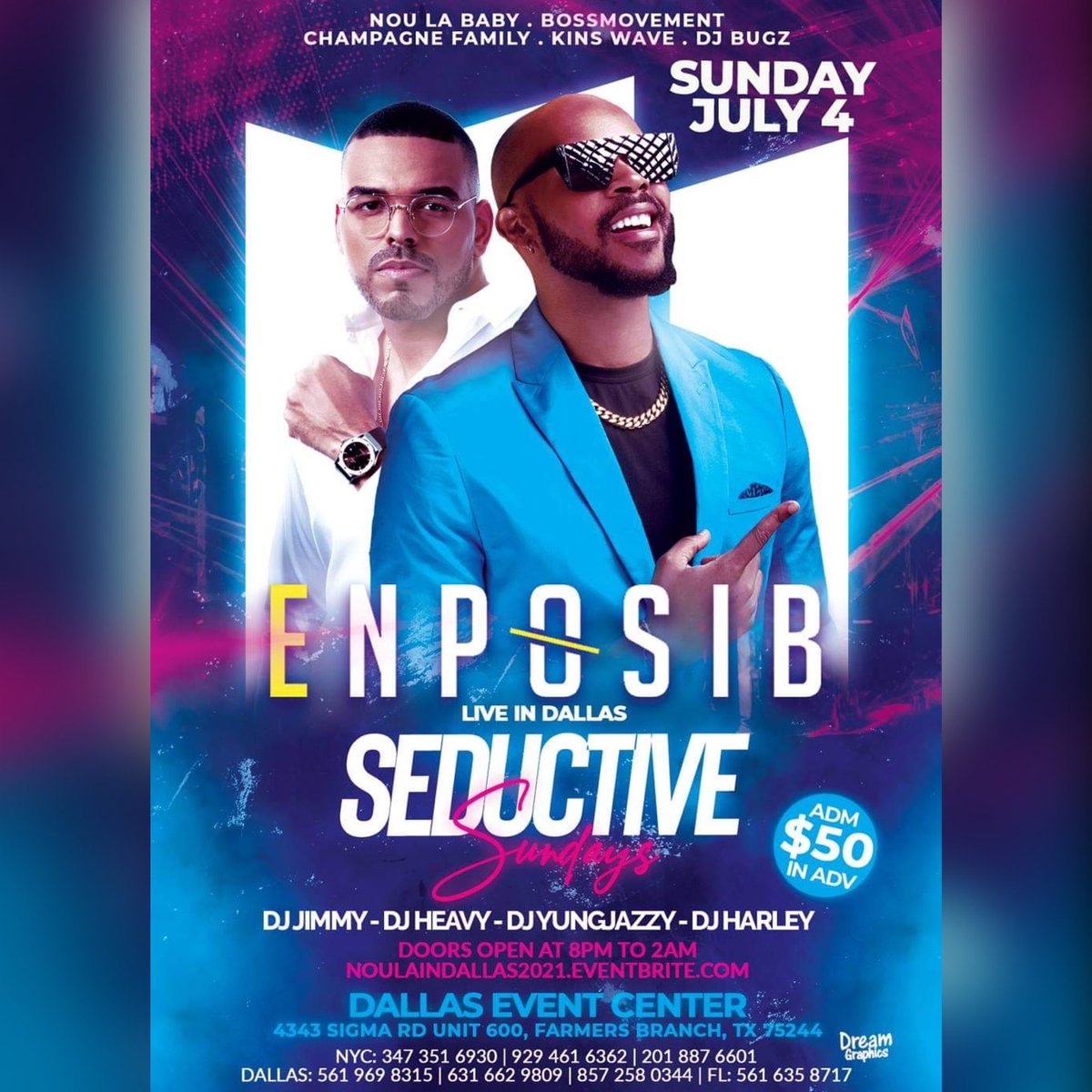 If you’re in the Dallas, Texas area this weekend, don’t hesitate to catch a Vibe with Nou La Baby !!!