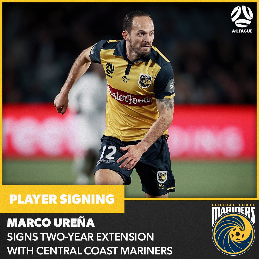 .@CCMariners lock-in @MarcoUrenaCR on a two-year extension. #ALeague #CCMFC