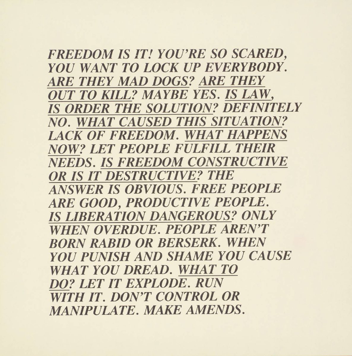 Jenny Holzer, Untitled, 1979 https://t.co/kLxMHVOnOL #jennyholzer #tatemuseum https://t.co/IINJT4IfrR