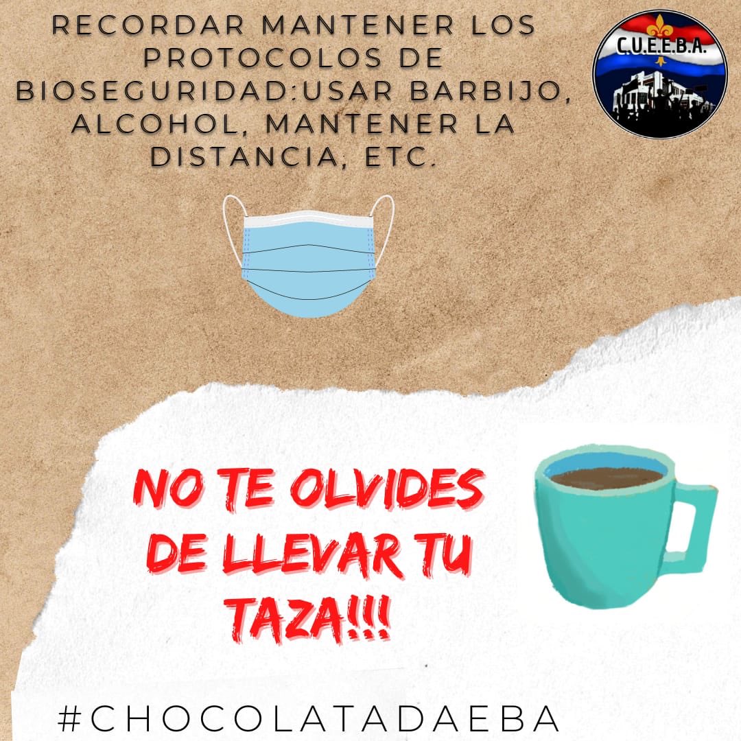 Cueebaoficial's tweet photo. Te invitamos al #CumpleEBA 2021!!! Que no se pierdan nuestras tradiciones🎉 Te esperamos este viernes 02 de julio en la plaza San Martín a las 16:30 hs para que retires tu chocolatada y tu bollito! 🥳🔥 https://t.co/r1qdZILCD8