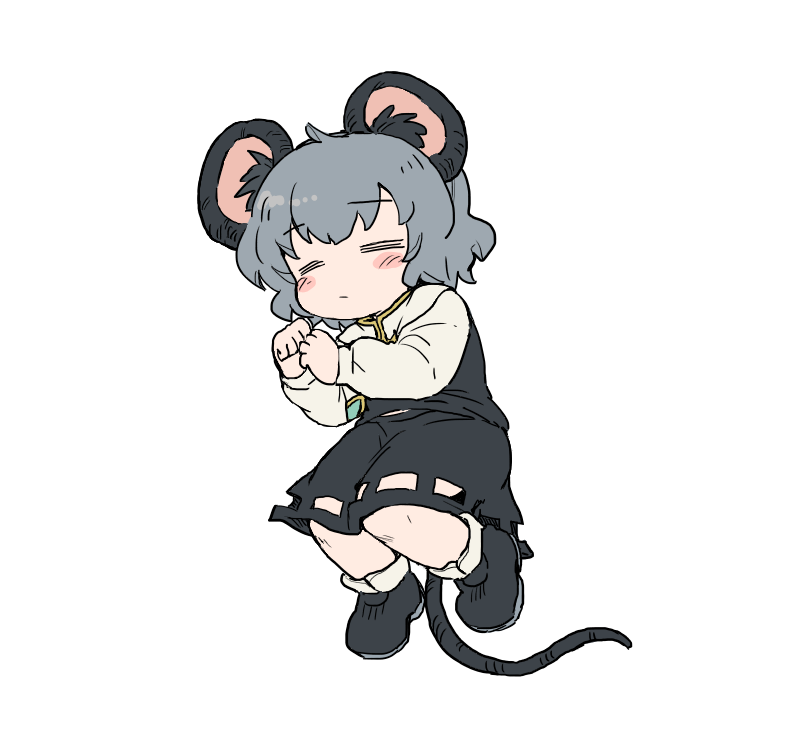 nazrin 1girl animal ears tail solo mouse ears grey hair mouse tail  illustration images