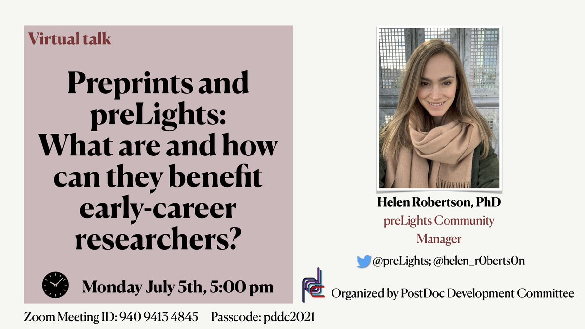 We look forward to this talk so much! Our second Educational Seminar will be all about Preprints. Thanks for accepting our invitation Dr Helen. 🙏😁 Great to launch ourselves into Twitterverse with this initiative, please RT and expand the voice (&amp; follow us for + info)! 🔁