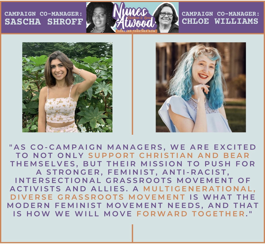 ForwardNOW21's tweet image. Meet our co-campaign managers Chloe and Sascha! Read their full statement here: mailchi.mp/6628c5b78eed/s…