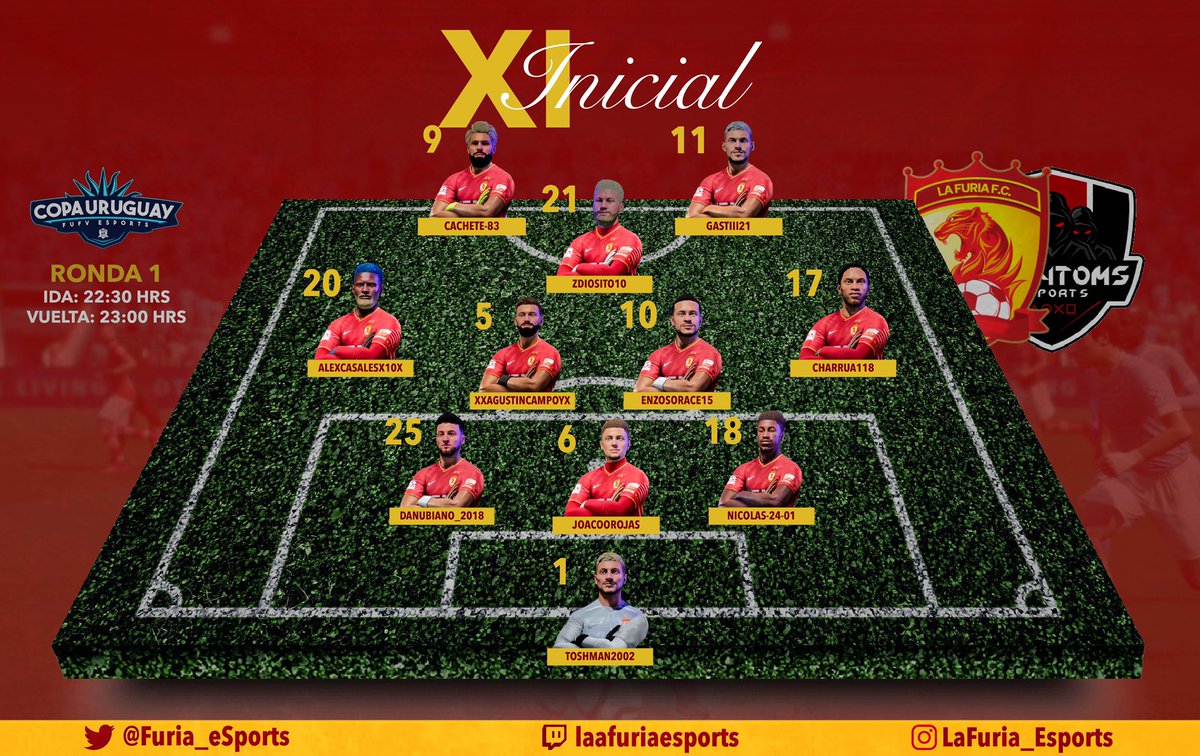 Furia_eSports's tweet photo. Estos son nuestros 11 guerreros que salen a defender la camiseta por nuestra fase de copa hoy ⚔️ https://t.co/O0JNn9ckgL