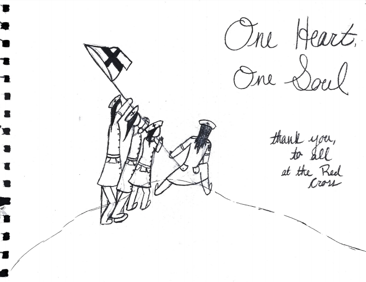 RedCrossNW's tweet photo. We are absolutely loving this drawing ❤️ made by a guest at our cooling center in #Wenatchee. Last night, 35 people stayed overnight. We're thankful for the opportunity to continue to serve and share the #RedCrossMission with our community. #OneRedCross https://t.co/OZW6yNhb27