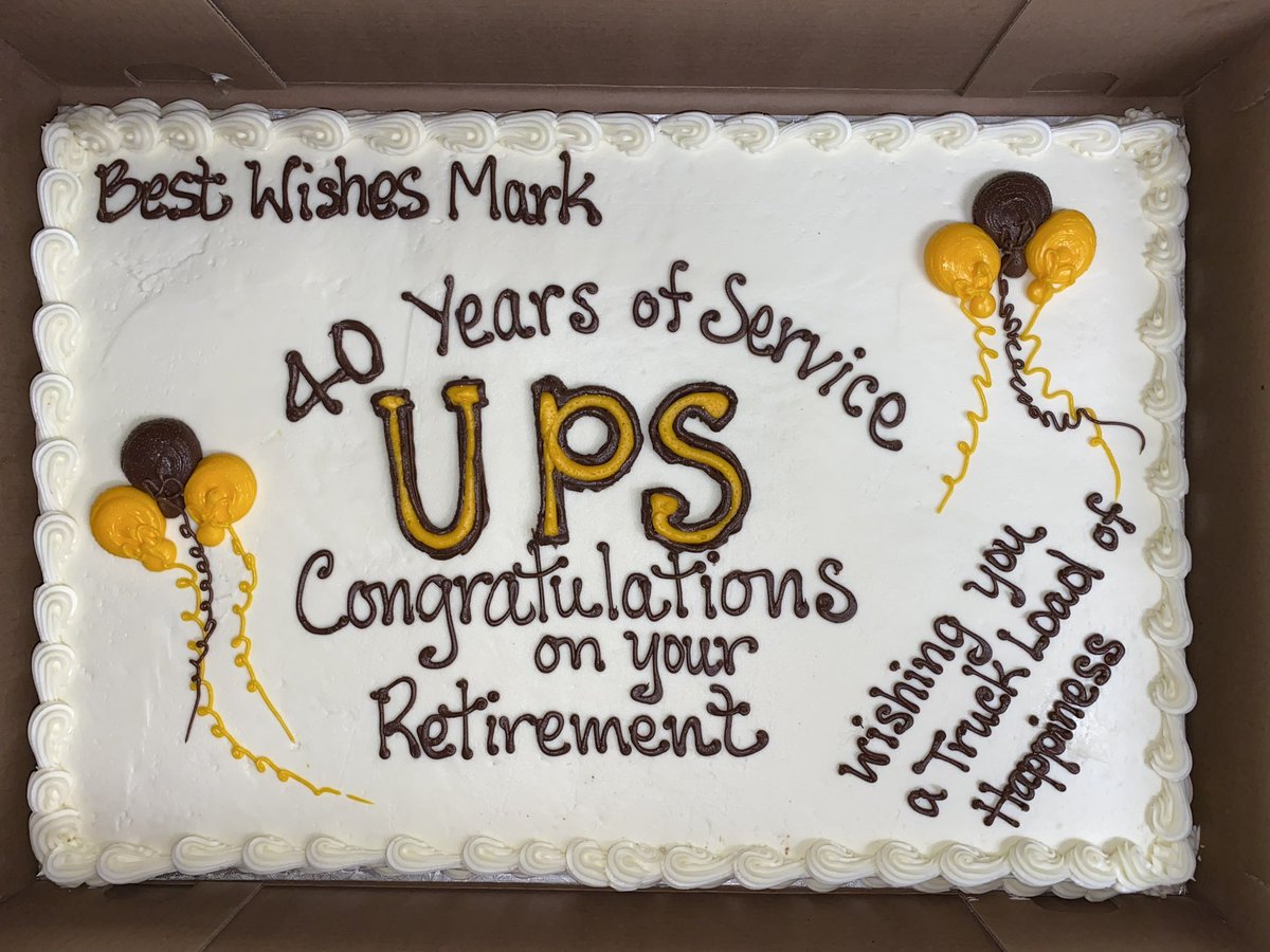 mrmattpfister's tweet photo. Congratulations Mark Roesler on your retirement from #UPS after 40 years of service!!! Mark was a highly valued feeder driver, and part of the Circle of Honor with 27 years of safe driving. Best of luck in retirement Mark! @NP_UPSers @MNFeeders @cordle_tony @bziel22 https://t.co/rlqUciJ9DW