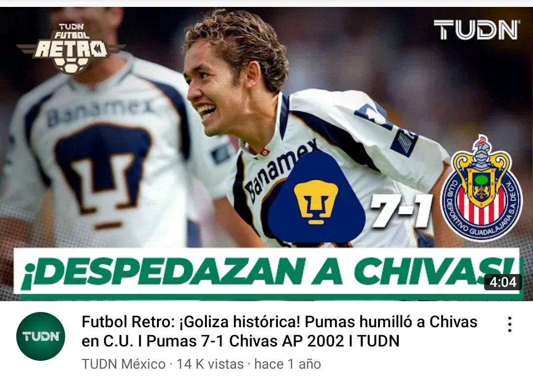 pumas 7-1 chivas