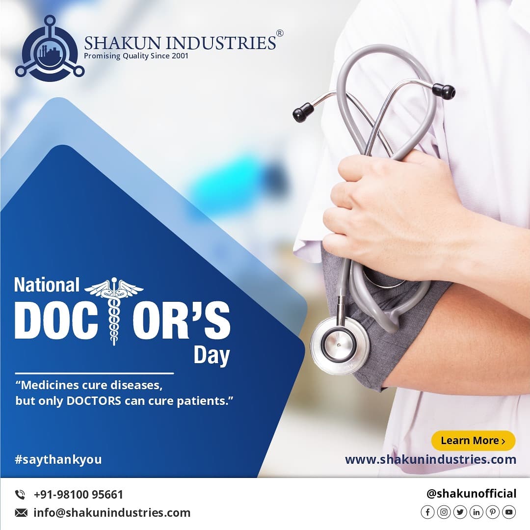 shakunofficial's tweet photo. Doctors are the boon directly sent from God for us. Salute to the heroic job you do even in the time of COVID-19 pandemic. Happy National Doctor’s Day!
#NationalDoctorsDay #saythankyou #shakun #ShakunIndustries #polyurethane #polyurethanefoam #polyol #chemicalIndustry https://t.co/vZgMHBxHpd