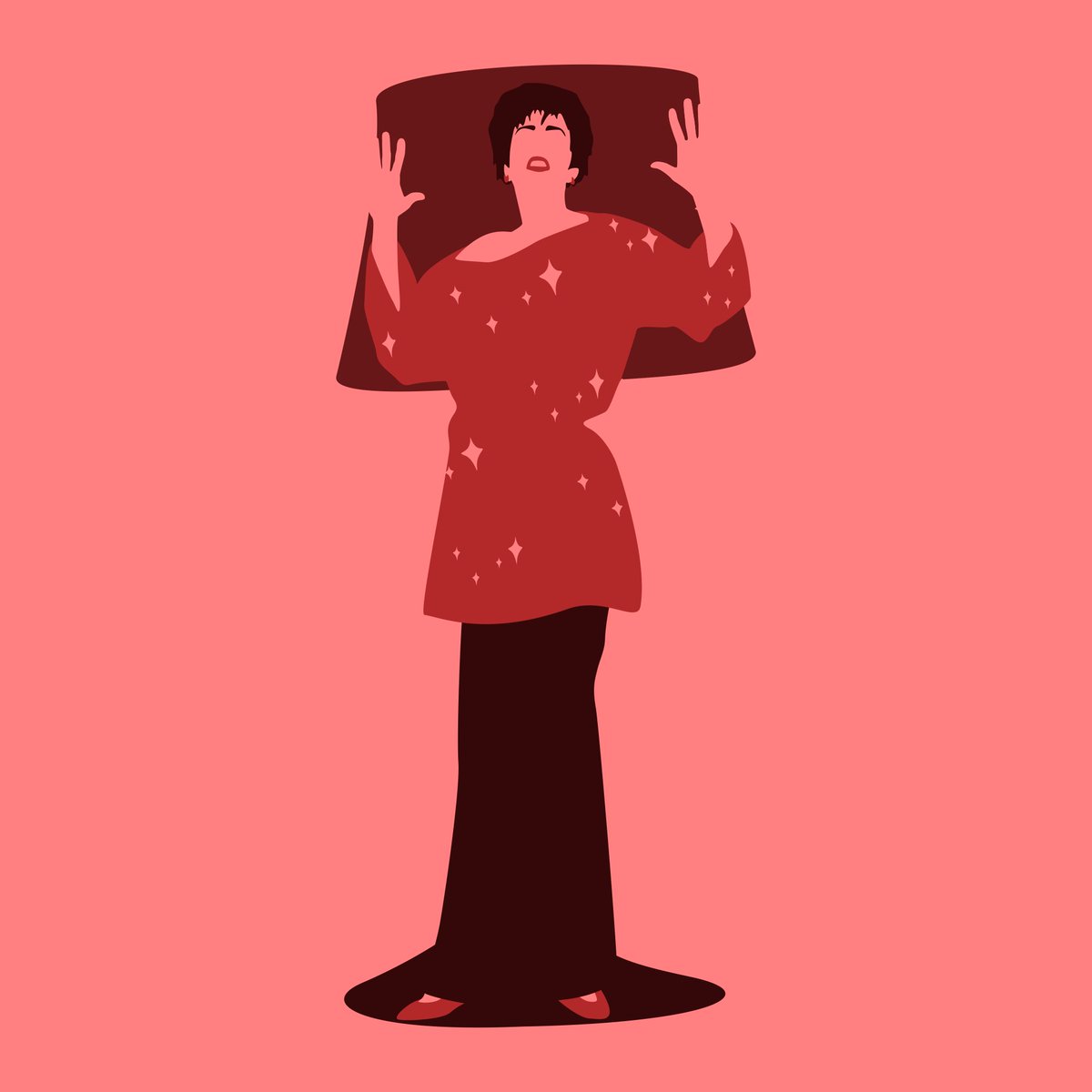 lucydreamsof's tweet photo. #100DaysOfMaking Day 30: Kristen Wiig as Liza Minnelli as a lamp
#100DaysProject #100DaysOfBodyShapes #MadeWithVectornator #Vectornator @vectornator @nbcsnl #Red #Monochrome #VectorIllustration #FigureDrawing #ShapeAndColor #KristenWiig #SNL #LizaMinnelliTriesToTurnOffALamp https://t.co/qtN4wwlNz3
