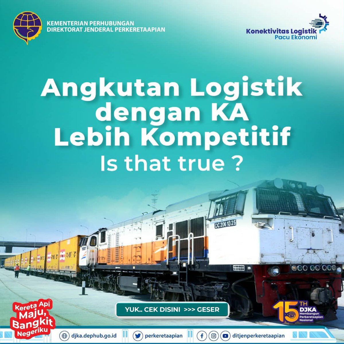 perkeretaapian's tweet photo. Siapa nih yang suka kirim barang pakai jasa logisitik?

Salah satu pertimbangan untuk memilih jasa logistik adalah waktu.
Nah, angkutan logistik dengan moda Kereta api memiliki banyak keunggulan lho. https://t.co/H1lIsshjGG